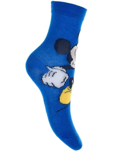 Disney Mickey Mouse 3-delige set: Sokken "Mickey" blauw/rood