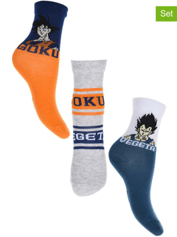 Dragon Ball Z 3er-Set: Socken "Dragon ball Z" in Dunkelblau/ Orange