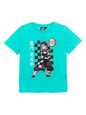 Demon slayer Shirt "Demon Slayer" in Türkis/ Schwarz