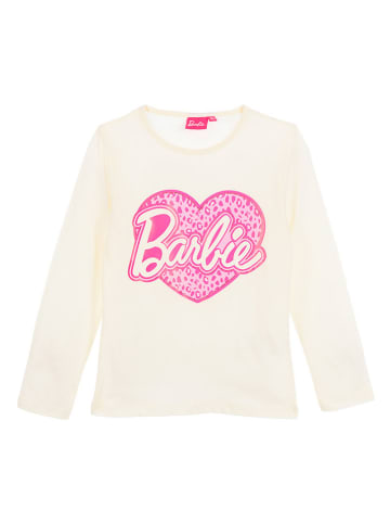 Barbie Koszulka "Barbie" w kolorze kremowo-różowym