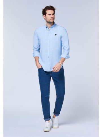 Polo Sylt Linnen blouse - regular fit - lichtblauw