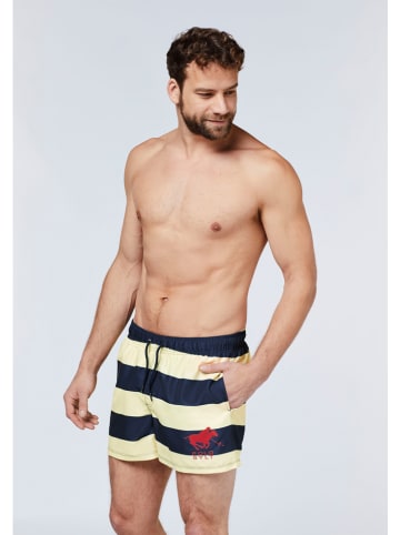 Polo Sylt Badeshorts in Gelb/ Dunkelblau