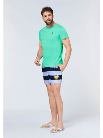 Polo Sylt Badeshorts in Hellblau/ Dunkelblau