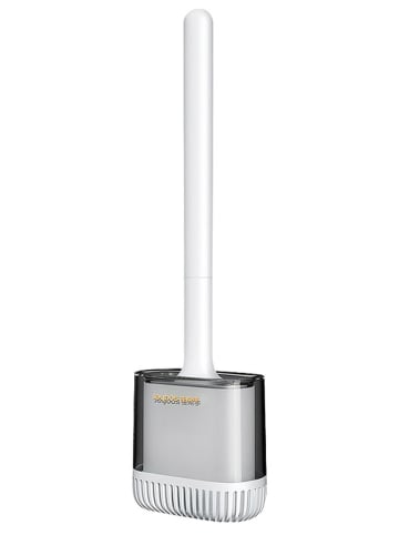 Joybos Toiletborstelgarnituur wit/zilverkleurig - (B)10 x (H)38 cm
