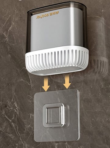 Joybos Toiletborstelgarnituur wit/zilverkleurig - (B)10 x (H)38 cm