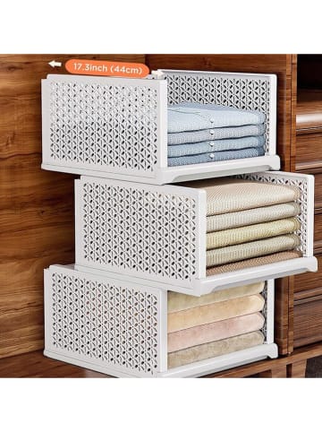 Joybos Kleiderschrank-Aufbewahrungsbox in Weiß - (B)44 x (H)38 x (T)24,5 cm