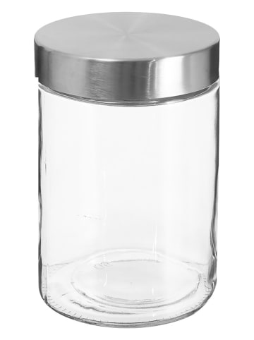 Joybos 4-delige set: voorraadglazen transparant/zilverkleurig - 1,2 l