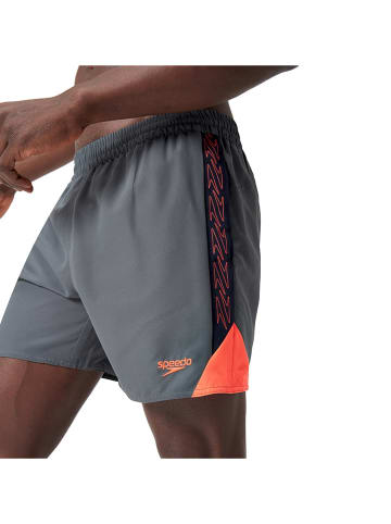 Speedo Zwemshorts "Eco Hyperboom" grijs/oranje