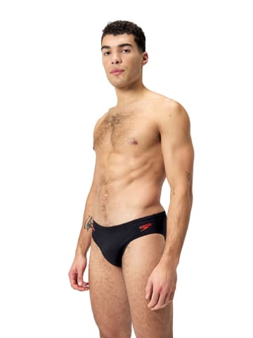 Speedo Badehose "Eco+ Tech" in Schwarz/ Rot
