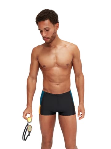 Speedo Badehose "Eco Drive" in Schwarz/ Blau/ Gelb