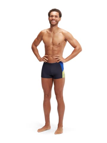 Speedo Badehose "Eco Dive" in Dunkelblau/ Gelb/ Blau
