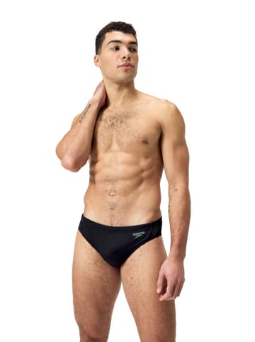 Speedo Badehose "Eco+ H-Boom" in Schwarz/ Grün
