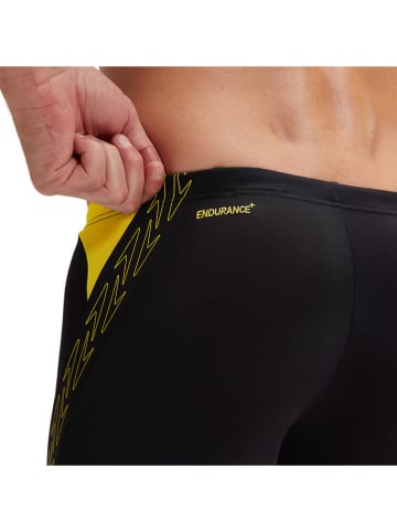 Speedo Badehose "Eco+ H-Boom" in Schwarz/ Gelb