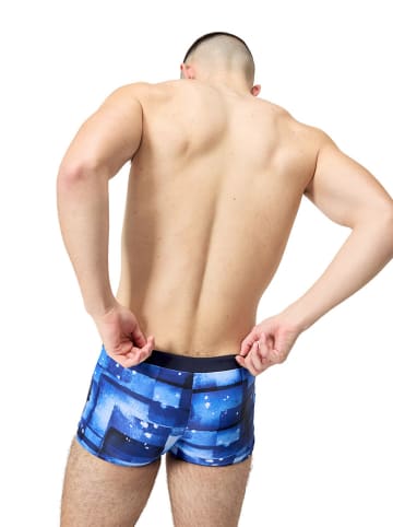 Speedo Badehose "Eco Valmilton" in Dunkelblau/ Hellblau/ Weiß