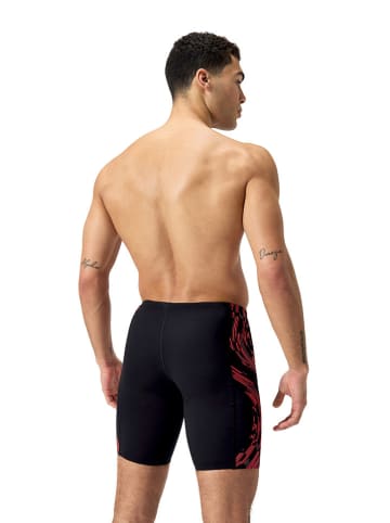 Speedo Kąpielówki "Eco+ Tech" w kolorze czarno-czerwono-szarym