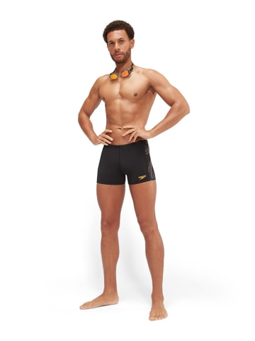 Speedo Zwembroek "Eco+ Tech" zwart/oranje/lichtblauw