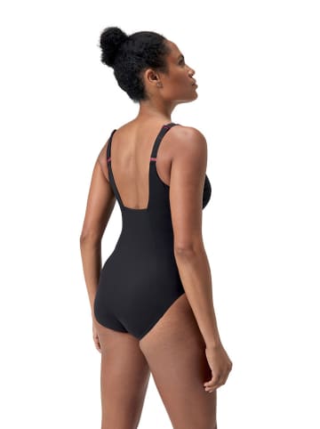 Speedo Badeanzug "Eco Contoureclipse" in Schwarz/ Rot