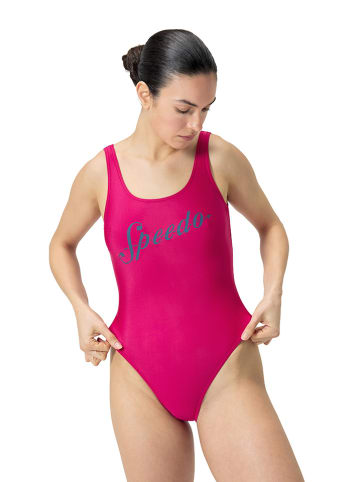 Speedo Strój kąpielowy "Eco Logo" w kolorze różowym