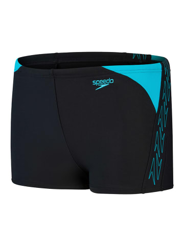 Speedo Badehose "Eco Hyoerboom" in Schwarz/ Hellblau