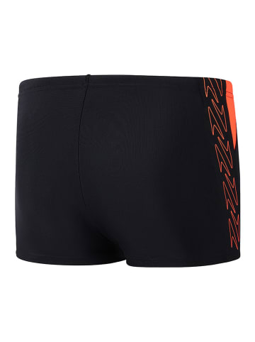 Speedo Badehose "Eco H-Boom" in Schwarz/ Orange