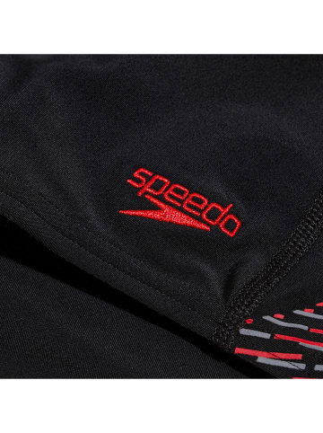 Speedo Kąpielówki "Eco Plastisol" w kolorze czarno-czerwono-szarym