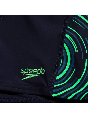 Speedo Badehose "Eco Plastisol" in Grün/ Dunkelblau/ Schwarz