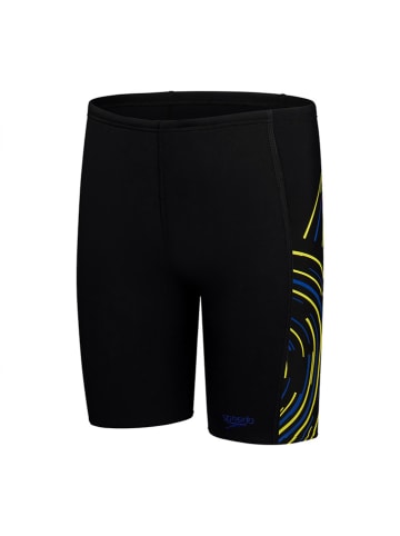 Speedo Badehose "Eco Plastisol"  in Schwarz/ Gelb/ Blau