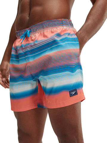 Speedo Zwemshorts "Eco Placem" oranje/lichtblauw/wit