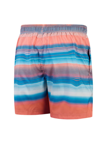 Speedo Badeshorts "Eco Placem" in Orange/ Hellblau/ Weiß