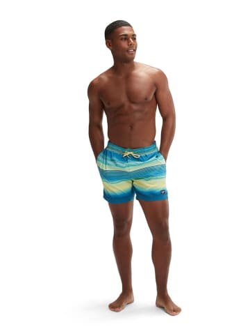 Speedo Badeshorts "Eco Placem" in Hellblau/ Gelb