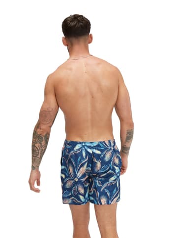 Speedo Szorty kąpielowe "Eco Dig" w kolorze granatowo-błękitno-pomarańczowym