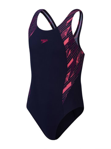 Speedo Strój kąpielowy "Eco H-Bloom" w kolorze granatowo-jasnoróżowo-fioletowym