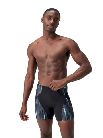 Speedo Zwembroek "Eco+ Compression" zwart/grijs/lichtblauw