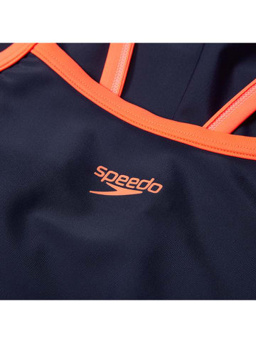 Speedo Badpak "Eco Plast" zwart/oranje/lichtblauw