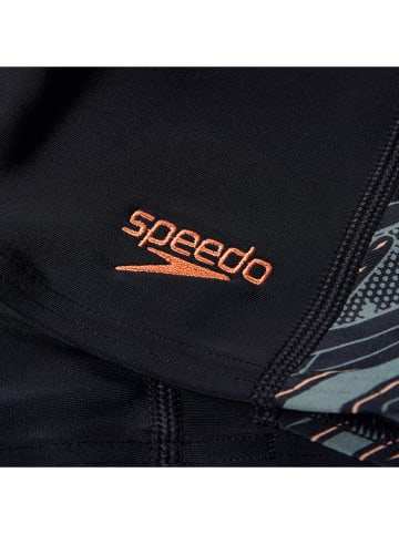 Speedo Kąpielówki "Eco H-Boom" w kolorze czarno-pomarańczowo-oliwkowym