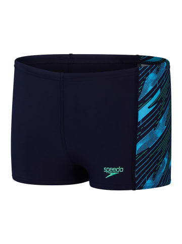Speedo Badehose "Eco H-Boom" in Dunkelblau/ Hellblau/ Grün