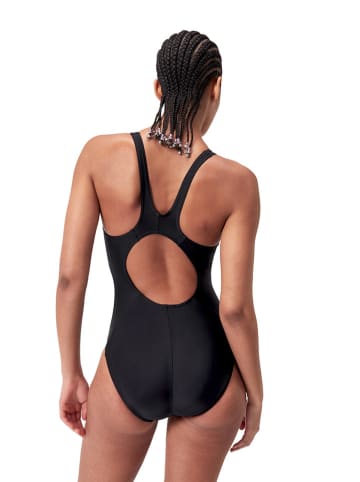 Speedo Strój kąpielowy "Eco Colourblock" w kolorze czarno-pomarańczowo-błękitnym