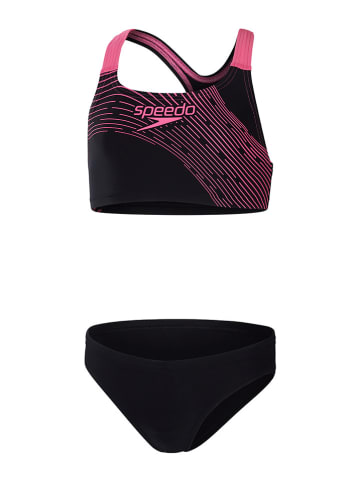 Speedo Bikini "Eco Medley" w kolorze czarno-jasnoróżowym