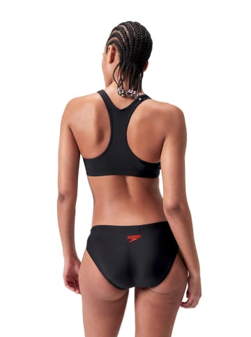 Speedo Bikini "Eco Colourblock" in Schwarz/ Orange/ Hellblau