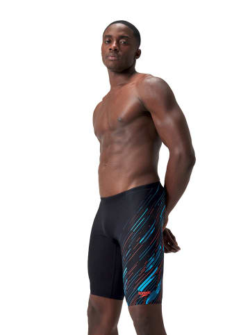 Speedo Kąpielówki "Eco+ H-Bloom" w kolorze czarno-błękitno-czerwonym