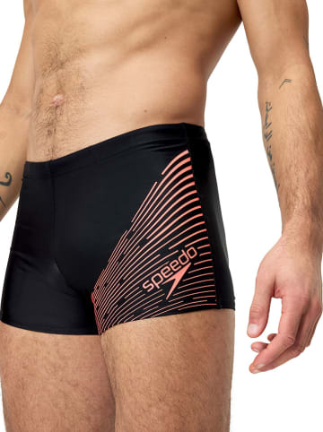 Speedo Badehose "Eco Medley" in Schwarz/ Orange
