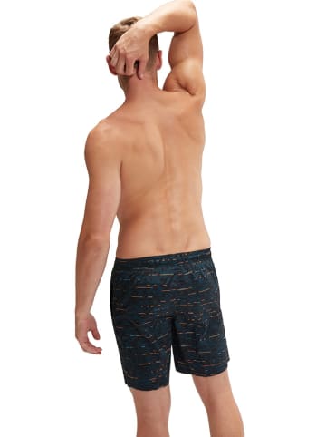 Speedo Zwemshorts "Eco Xpress" zwart/donkerblauw/oranje