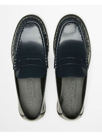 Marc O'Polo Shoes Leder-Mokassins in Dunkelblau