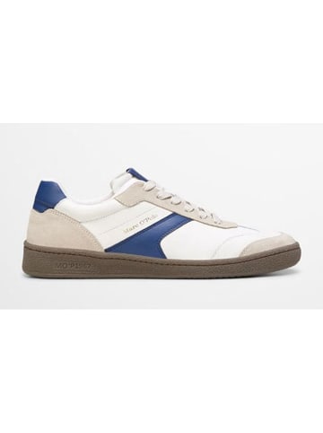 Marc O'Polo Shoes Leder-Sneakers in Weiß/ Blau