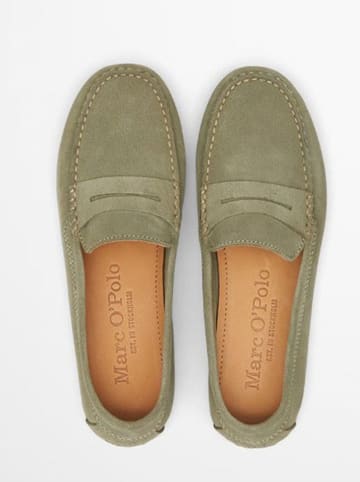 Marc O'Polo Shoes Leder-Slipper in Khaki