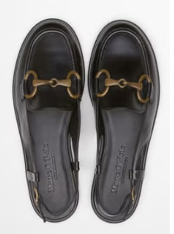 Marc O'Polo Shoes Leren slingballerina's zwart