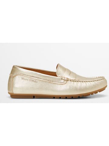 Marc O'Polo Shoes Skórzane slippersy w kolorze złotym