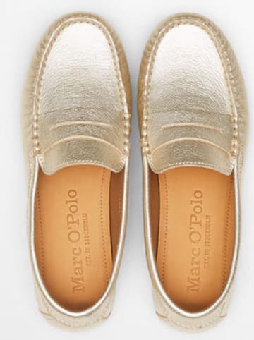 Marc O'Polo Shoes Leren instappers goudkleurig