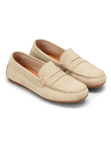 Marc O´Polo Skórzane slippersy w kolorze beżowym