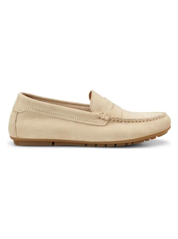 Marc O´Polo Skórzane slippersy w kolorze beżowym